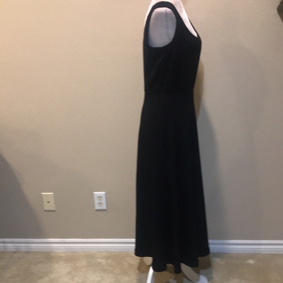 Ralph Lauren Black Square Tank Neckline Fit & Flare Lined Ankle Length Dress-10 - Picture 4 of 13